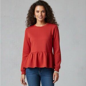Joe Fresh x Jillian Harris Long Sleeve Peplum Top